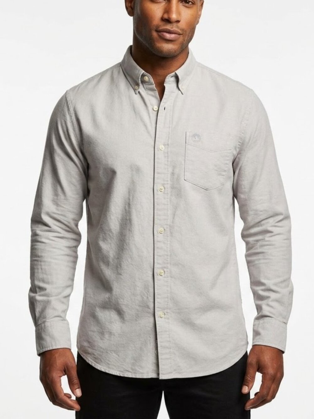 Timberland Gorpcore Grey Oxford Button Down Shirt Small Earthy Minimalist S